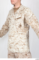  Photos Army Man in Camouflage uniform 13 21th century Army Desert uniform jacket upper body 0002.jpg